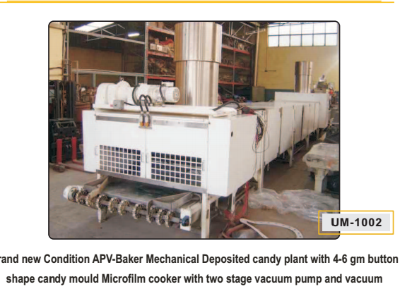 APV Baker Mechanical Deposited  Candy Plant