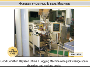 Hayseen From Fill & Sealing Machine