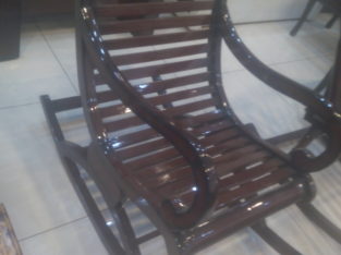 Wooden straight and designed chair