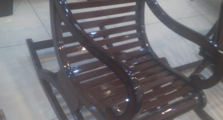 Wooden straight and designed chair