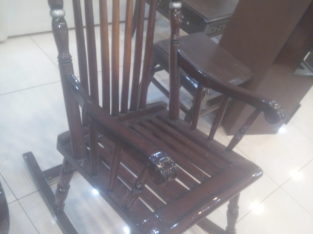 Wooden straight and designed chair